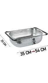 Resim Lavabo Süzgeci Ayarlanabilir Kevgir 304 Paslanmaz Çelik 721523 