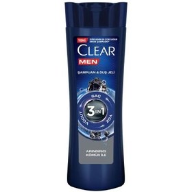 Resim Clear Men 3'ü 1 Arada Arındırıcı Kömür Şampuan & Duş Jeli 350ml 