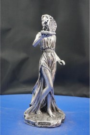 Resim Antik Yunan Mitolojisinde İlk Kadın Heykel Biblo Merak Ve Kaderin Sembolü Aksesuar 27 Cm Gümüş 