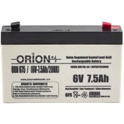 Resim Orion 6v 7.5ah Bakımsız Kuru Akü - 