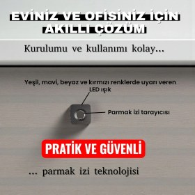 Resim Upway Parmak Izi ile Açılan Akıllı Mobilya Çekmece & Dolap Kilidi 