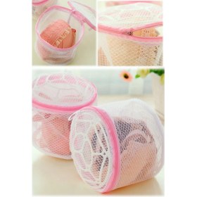 Resim Munico Pembe Sütyen Yıkama Torbası Fileli Fermuarlı Çamaşır Çantası Makine Için Darbe Hasar Önleyici 