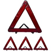 Resim Araç İkaz Uyarı Üçgen Reflektör Seti Katlanabilir 4 Adet 