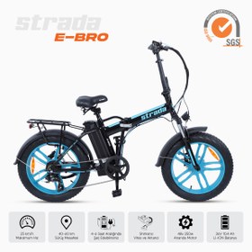 Resim Stradacycles E-Bro 20 Jant Hidrolik Disk Katlanabilir Fat Bike Bisiklet 