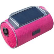 Resim Bisiklet El Tutucu Çantası, Büyük Kapasiteli Dokunmatik Ekranlı, Su Geçirmez, Pvc+oxford Malzeme, Gül Kurusu Kırmızı Kırmızı 