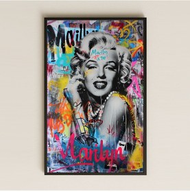 Resim Graffiti Marilyn Monroe Temalı Renkli Modern Pleksi Tablo 