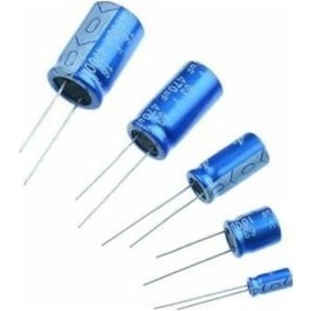 Resim 470Uf 35V (10X16Mm) Elektrolitik Kondansatör (Mavi) 10 Adet 