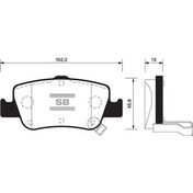 Resim SANGSIN SP1501 Fren Balatası Arka Auris Corolla Uyumlu 1.4D 1.4 Vvtı 1.6 Vvtı 2.0D 4D 2.2D 07- Gdb3480 