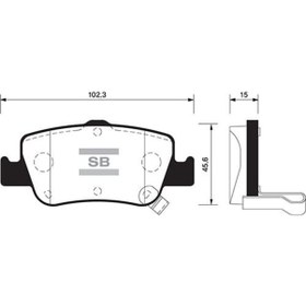 Resim SANGSIN SP1501 Fren Balatası Arka Auris Corolla Uyumlu 1.4D 1.4 Vvtı 1.6 Vvtı 2.0D 4D 2.2D 07- Gdb3480 