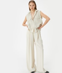 Resim Cepli Gömlek Düğmeli Kolsuz Klasik Yaka 