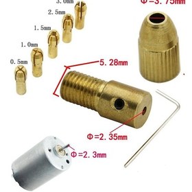 Resim Otomatik Mandrel Motor Mandren Chuck Üniversal Mil Penset Okul 