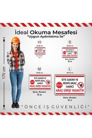 Resim isgtabelam 35x50cm/etiket/Site Sakini Ve Resmi Araç Harici Araç Girişi Yasaktır 