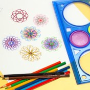 Resim 1 Set Profesyonel PVC Mandala Cetveli, Hassas Çizim Şablon Aracı, Zorlu Desen ve Dekoratif Tasarımlar İçin Sanat ve El Sanatları Malzemeleri 