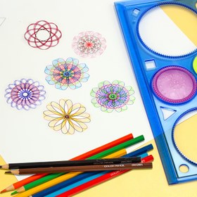 Resim 1 Set Profesyonel PVC Mandala Cetveli, Hassas Çizim Şablon Aracı, Zorlu Desen ve Dekoratif Tasarımlar İçin Sanat ve El Sanatları Malzemeleri 
