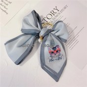 Resim Silver1 Gıoıo Yeni Ipek Eşarp Anahtarlık Kişiselleştirilmiş Inci Papyon Çanta Çekicilik Dokuma Anahtarlık (Yurt Dışından) 