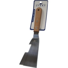 Resim Lüx Paslanmaz Çelik Bambu Saplı Spatula -Pasta Spatulası-Tatlı Spatulası 