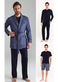 Resim U.s. Polo Assn. 12000 Erkek 5'li Çeyizlik Ropdöşambır Set-lacivert Lacivert 