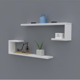Resim Kenzlife Larose duvar rafı azura 015*060*10*2 byz süs 