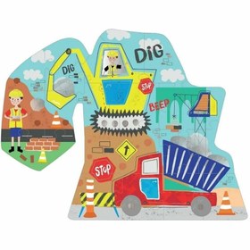 Resim Floss & Rock 20 Parça Inşaat Makinesi Şekilli Yap-Boz Construction 