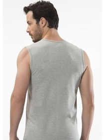 Resim Cacharel 1303 Spor Erkek Bisiklet Yaka - Gri Melanj Gri Melanj 