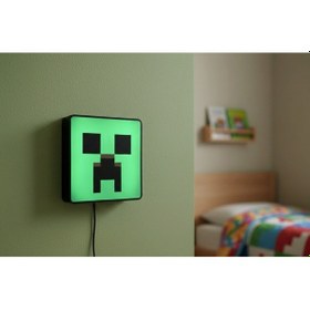 Resim Sincara Home Minecraft Creaper Figürlü Gece Lambası Lightbox Yeşil 