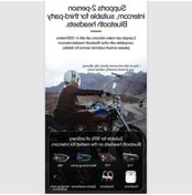 Resim Primepickings Q082x Bt5.0 Motosiklet İnterkom Kulaklığı Gürültü Önleme 1000m 2 Kişilik 25 Saatlik Konuşma 