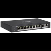 Resim Hilook Ns-0310p-60(b), 8port, Megabit, Poe 60w, 2 Port Gigabit Uplink, Long Range 250metre, Yönetile 