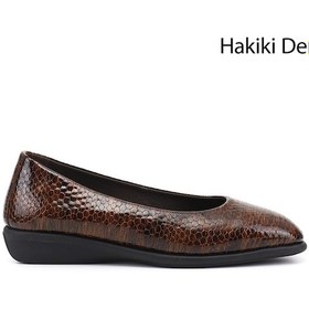 Resim Gönderir Gönderi R Kadın Kahve Kroko Dolgu Taban Hakiki Deri Comfort Ayakkabı Gdza13424376 Kahverengi 