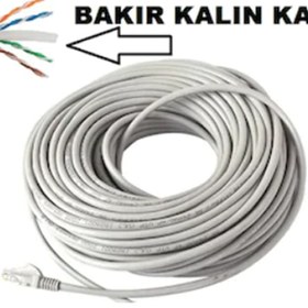 Resim ACIKO Cat6 Kalın Bakır Internet Kablo 85 Metre 