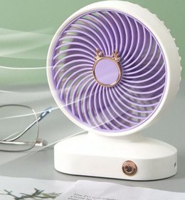 Resim TechnoStation Fan Soğutucu Mini Vantilatör Klima Güçlü Serinletici Taşınabilir Şarjlı Masa Üstü Sessiz 2 Kademeli 