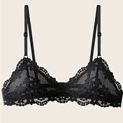 Resim Katı Dikişsiz Çiçek Desenli Dantel Kablosuz Cami Sütyen, Seksi Rahat Push Up Sütyen, Kadın İç Çamaşırı & Lingerie 