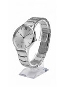 Resim QUARTZ Yuvarlak Kadran Unisex Saat - Silver Metal 