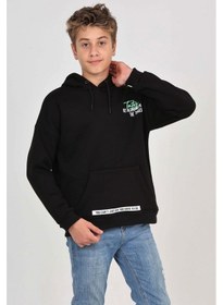 Resim Toontoy Kids Toontoy Erkek Çocuk Tnty Nakışlı Sweatshirt Siyah 