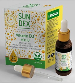 Resim Sundex Vitamin D3 400 IU Bitkisel Kaynaklı 500 Damla 20 ML 