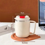 Resim Oein Worthbuy 304 Kalıplı Paslanmaz Çelik Su Kupası, Yeniden Kullanılabilir Çift Katmanlı Yalıtımlı Süt Kahve Kupası Kupa Taşınabilir Içme Kupası Kapasite: 401-500ML/RENK: C Stil (Yurt Dışından) 