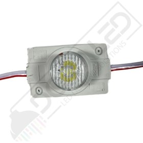 Resim Dora Led 12 Volt Gün Işığı 1,5 Watt Tekli Lensli 3030 Reklamcı Modül IP65 (10 Adet) 
