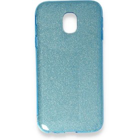 Resim Samsung Galaxy J5 Pro / J530 Kılıf Simli Katmanlı Silikon - Turkuaz 