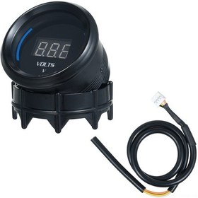 Resim Xindoker 12v Araçlar İçin 52mm Siyah Lcd Voltmeter - 0-35v Hassas Ölçüm, Mavi Led Görünürlük Ve Alarm Özelliği 52bg0088 