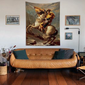 Resim Napoleon Crossing the Alps Duvar Örtüsü - 160 cm x 220 cm 