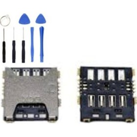 Resim Samsung Uyumlu J4 J400 J4 Plus J415 Sim Yuvası Tamir Seti Hediye !!! 
