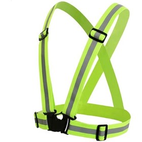 Resim Yüksek Görünümlü Reflektörlü Pratik Şerit Ikaz Yeleği ( Esnek ) 