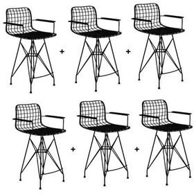 Resim Knsz masa sandalye takımı hem105zengin grisyh 130*090 6 sandalye syhsyh kolçaklı 