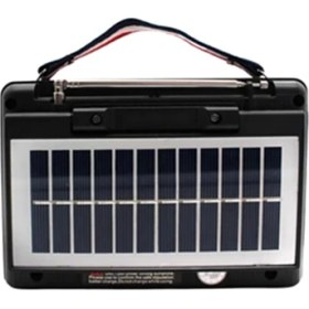 Resim Techno Stock KTF-1428 Taşınabilir Güneş Enerjili Bluetooth Radyo Hoparlör – Şarjlı, Radyo, MP3, AUX Girişli 