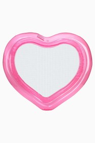 Resim Şeffaf Pembe Kalpli Şişme Deniz Şezlongu - Pembe 