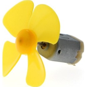 Resim Robodünya-Dc Motor Ve Sarı Pervane Seti | 3-6 Volt 