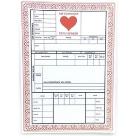 Resim Sevgiliye Hediye Aşk Cumhuriyeti Tapusu Kalbimin Tapu Senedi (311678815) 