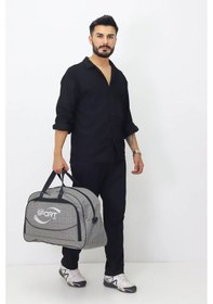 Resim Probag Kabin Boy Hostes Tipi Spor Valiz Seyahat Tatil El Ve Omuz Askılı Günlük Kullanım Ve Kıyafet Çantası Gri 