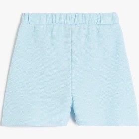 Resim Koton Pamuklu Bel Lastikli Cepli Şort Mavi 5smb40027tk Mavi 