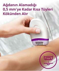 Resim Philips BRE225/05 Kablolu Epilatör,Bacak İçin Kullanım,2 Hız Ayarı,Yıkanabilir Başlık 