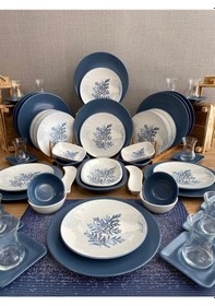 Resim Keramika Takım Kahvaltı Blue Magıc 60 Parça 12 Kişilik 